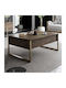 Rectangular Central Coffee Table Luxe Wooden Walnut - Gold M90xW60xH40cm