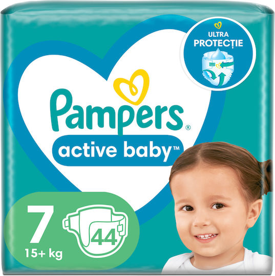 Pampers Tape Diapers Active Baby Jumbo Pack No. 7 for 15+ kgkg 44pcs