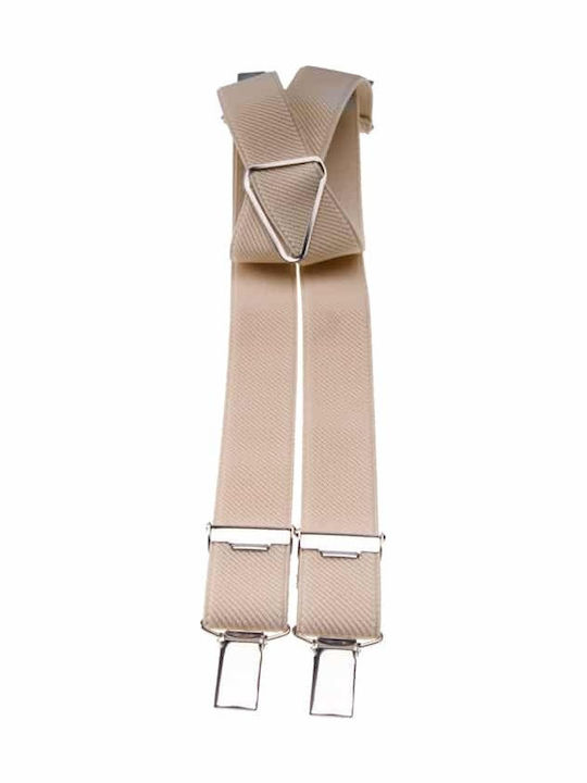 Victoria Kids Suspenders with 4 Clips Beige