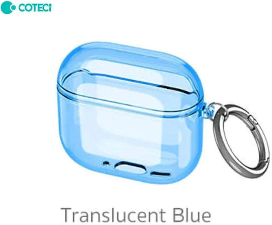 Coteci Ms-018 Θήκη Σιλικόνης με Γάντζο σε Μπλε χρώμα για Apple AirPods 4