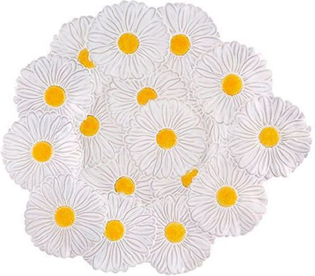 Ceramic Centerpiece White-Yellow Maria Flor Bordallo Pinheiro 47cm