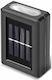 Set of 8 Wall Solar Lights Warm White 3000K with Photocell IP65