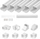 Set de Acoperire pentru Conducte Mini Split Vevor 76,2mm Lățime 3110mm Lungime PVC Conductă Decorativă pentru Aer Condiționat 5 Conducte Drepte & Accesorii Complete Instalare Ușoară Vopsibilă Pompe de Căldură Alb