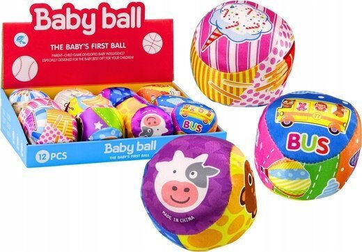 Lean Toys Μπάλα Rattle Colorful με Ήχους για 3+ Μηνών (Διάφορα Σχέδια) 1τμχ