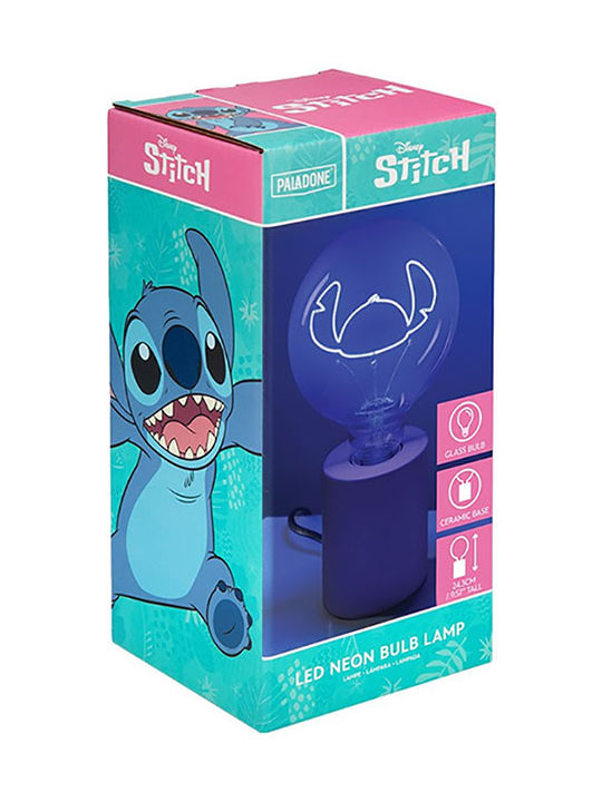 PCMerch Παιδικό Διακοσμητικό Φωτιστικό Neon Bulb Stitch Διάφανο 18x13x18εκ.