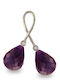 Emphasis White Gold 18k Purple Charm
