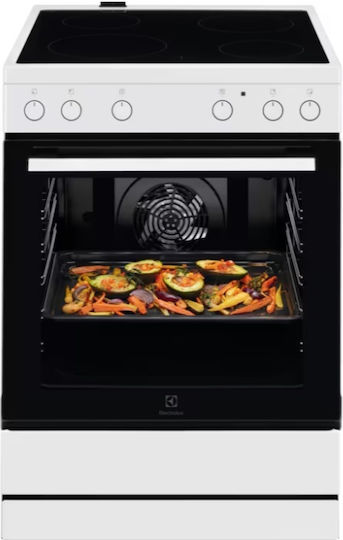 Electrolux Herd 73Es mit Keramikkochfeldern B59.6cm. White