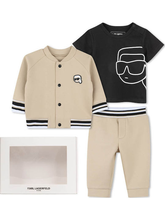Kinder-Set mit Hose Winter 3Stück Beige