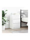 Vidaxl Nachttische 3 Schubladen 2 Stk Weiß 39x35x65cm Weiß