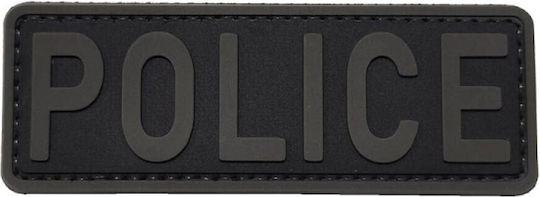 Insignă Poliție PVC 9.8 X 3.5 cm Negru Gri
