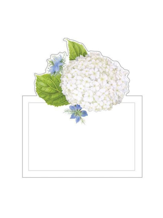 Caspari Christmas Placecard White