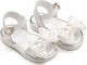 Babywalker Pantofi de botez din piele Alb