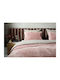 Luxuriöses Samt-Quilt-Set 2 Kissenbezüge 240 x 220 cm Rosa 8720604888485 Sleepmed