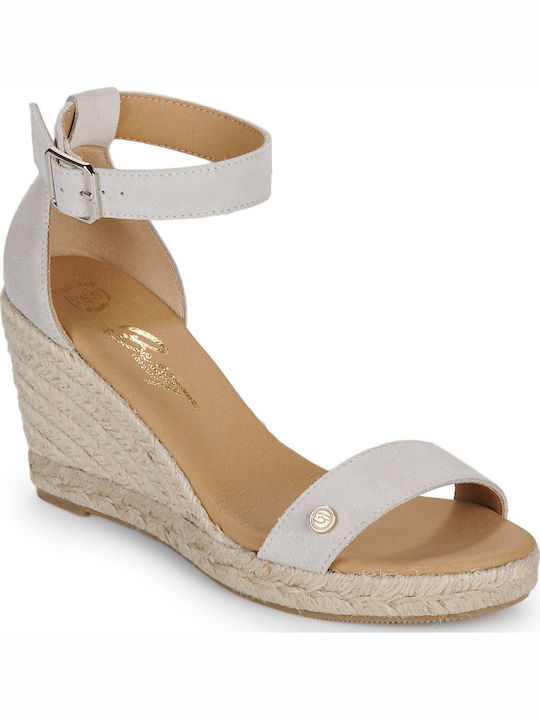 Indali Platforme Dama Tip Espadrile Albe