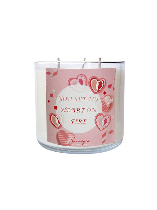 Lumânare parfumată din soia Themagio 500g Valentine's Baby Powder