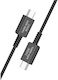 Ven-Dens Magnetic USB 2.0 USB-C Cable Male - USB-C 240W PD Black 1.8m