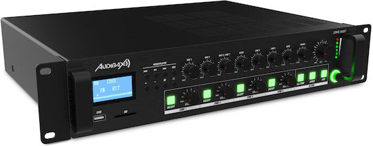 Audibax Zone 240BT Integrierter Kommerzieller Verstärker 4.0 Kanäle 240W/100V und Bluetooth Verbindung