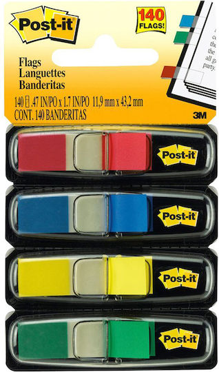 Semne de carte săgeată 3M Post-it 12 x 44 mm set de 4 culori 684arr4