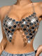 Crop-Top mit Metallherzen