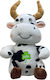 Plush Toy Cow Soft Size 28cm Color Black White Abyz