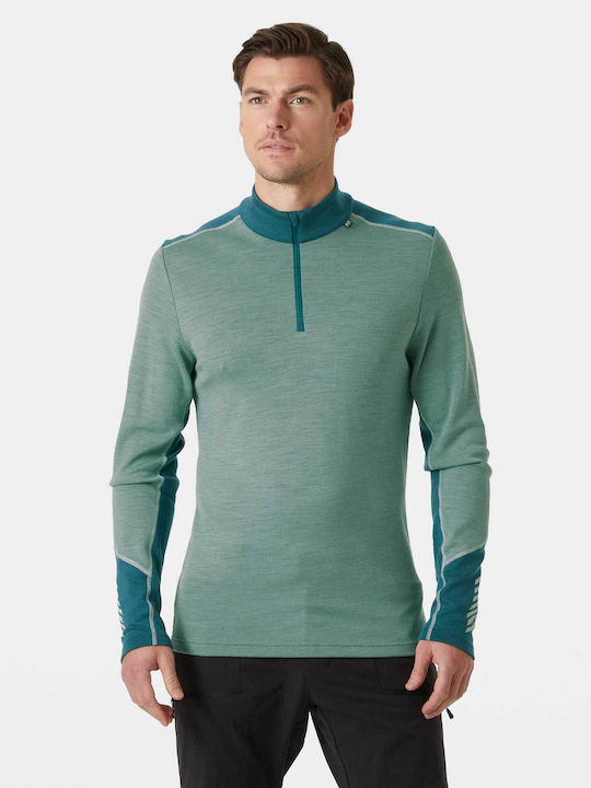 Helly Hansen Lifa Merino Ανδρική Ισοθερμική Μακρυμάνικη Μπλούζα Πράσινη