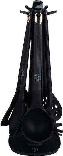 Berlinger Haus Plastic Cooking Utensil Set with Base Black 6pcs