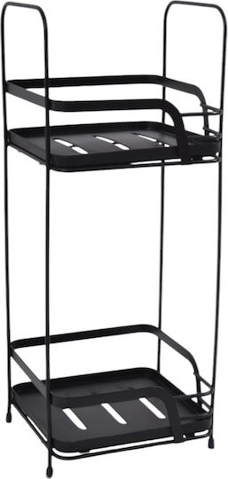 Ankor Floor Bathroom Shelf Metallic 16x15.5x40cm Black