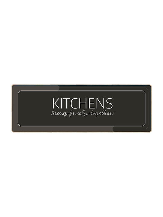 Home Use Πατάκι Κουζίνας Huh-0216 Αντιολισθητικό Υφασμάτινο 120x40cm 3.5mm Πάχος Καφέ