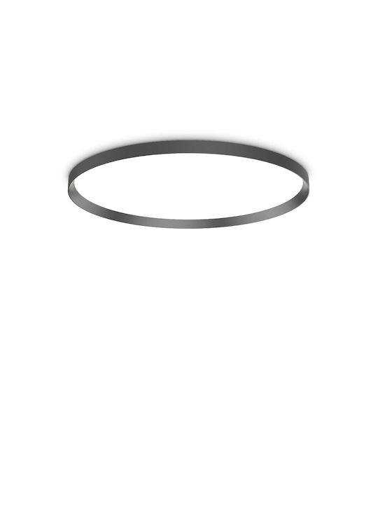 Ideal Lux Ceiling Mount Light Black with Integrated LED