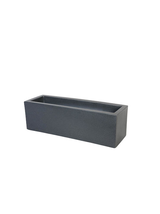 Atmosphera Cube Ζαρντινιέρα Πλαστική Γκρι 70x30x30εκ.
