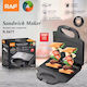 Raf Sandwich Maker Grill 850W Inox
