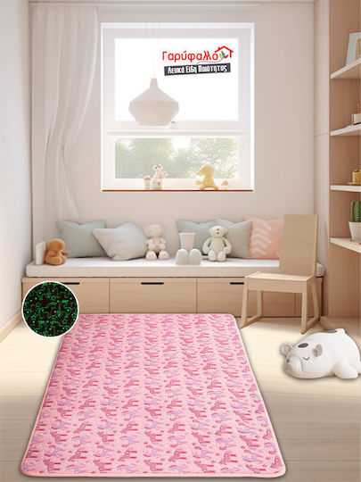 Kinderteppich Einhorn Rosa 110x170cm
