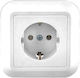 Power Socket White 1pcs