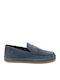 Leder Herren Mokassins in Blau Farbe