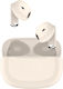 Tuqin QW17 Earbud Bluetooth Handsfree Ακουστικά με Αντοχή στον Ιδρώτα και Θήκη Φόρτισης Μπεζ