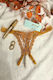 Zizo Women's Thong with Special Openings & White Pearls Butterfly Mustard Mustard