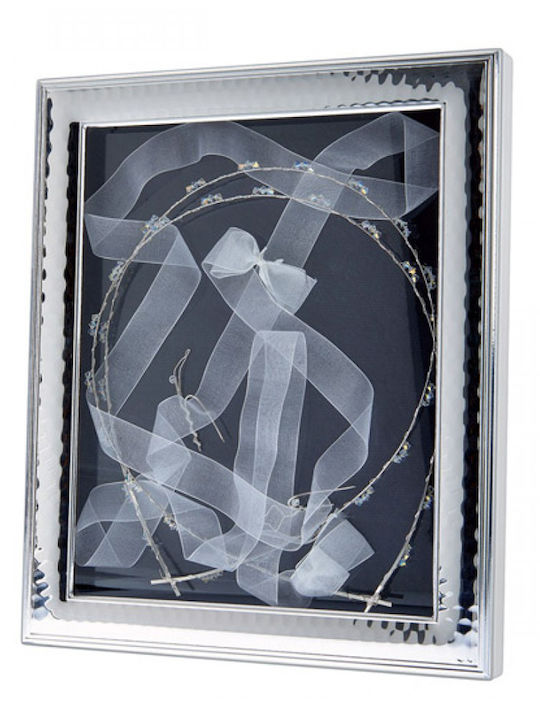 Silver Wedding Crown Case White Wood 18x24cm Ma-st16-w