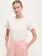 Damen T-Shirt Beige