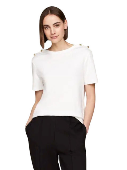 Γυναικείο T-shirt Ριγέ Ecru