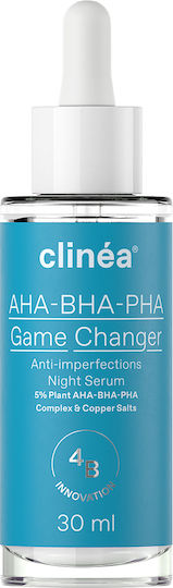 Clinea AHA-BHA-PHA Game Changer Anti-imperfections Αντιγηραντικό Serum Προσώπου με AHA & Κολλαγόνο για Σύσφιξη & Ατέλειες 30ml