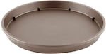 101655 Round Plate Pot Grey-Brown 12x12cm