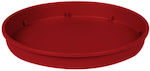 101663 Round Plate Pot Bordeaux 20x20cm