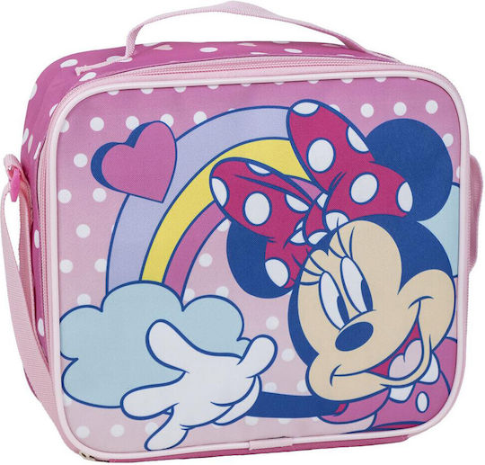 Disney Minnie Σχολικό Ισοθερμικό Τσαντάκι Φαγητού Χειρός Ροζ Minnie 21x8x22cm