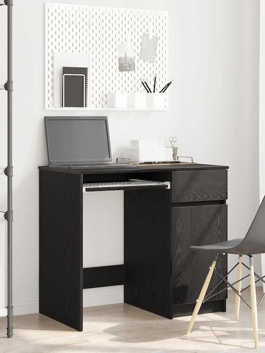 Desk Wooden Μαύρο Δρυς 86x49x76cm