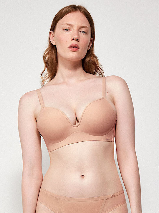 Gisela Push Up Bra without Underwire Beige