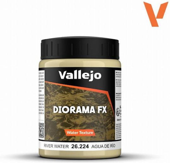 Acrylicos Vallejo Diorama Fx - Water Texture: River Water (200ml) Боя за Моделизъм в Бежов цвят 200мл