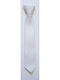 Cravată pentru copii Victoria, satin solid, cu elastic 28cm, albă