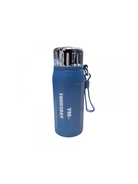 Water Bottle Stainless Steel 650ml Blue / Blue