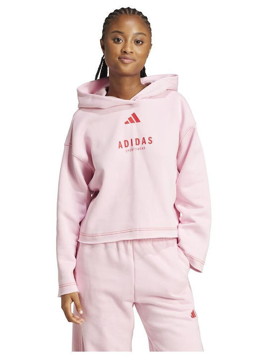 adidas All Szn Дамски Суитшърт Худи Розов