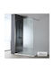 Devon Iwis Shower Screen for Shower with Sliding Door 56-58x200cm Clean Glass Black